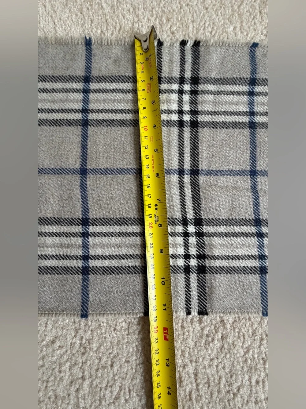 Roots Plaid scarf with fringe